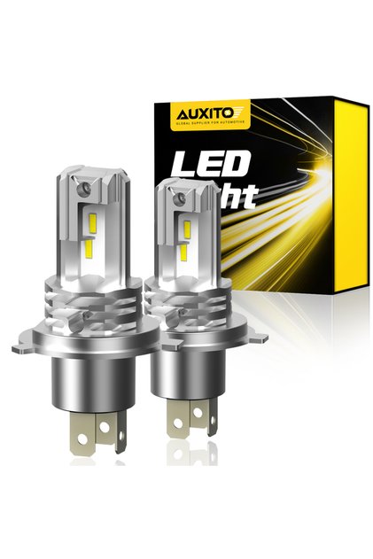 H4/9003/HB2 Hi/Lo 6500K AUXITO 2Pcs H4 LED Motorcycle Car Headlight Bulbs 9003 HB2 CSP LED High Low