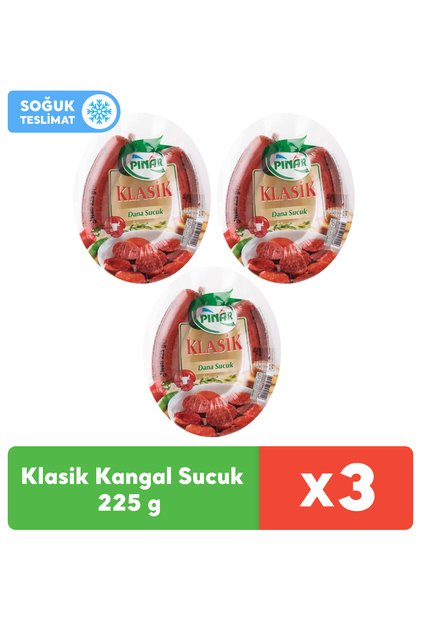 Klasik Dana Kangal Sucuk 225 G X 3 Adet