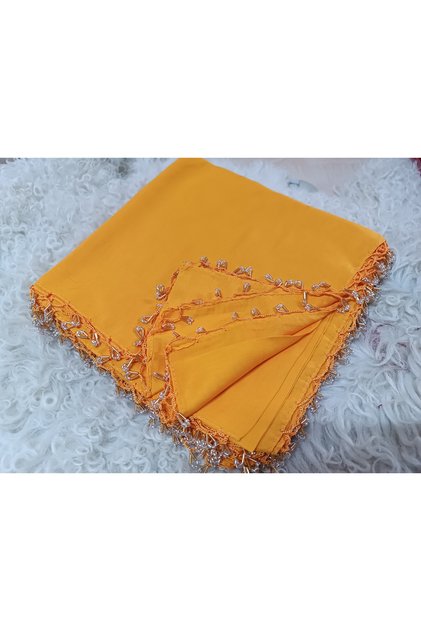 Handmade Writing Edge Ring Beaded Hand Embroidered Cheesecloth Yemeni, Scarf, 4 Sides Embroidered