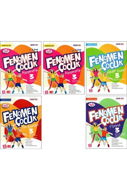 Gama Yayınları Fenomen Çocuk 3. Sınıf Set Matematik 2 Kitap Türkçe Fen Hayat Bilgisi 5 Kitap