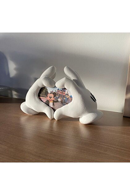 Root Made Mickey Mouse El Şeklinde Çerçeve. Çocuk Odası Dekoru
