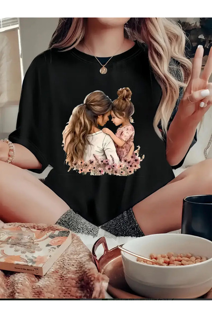 T-shirt Mother and Daughter (ADDY TO 2 BASKETS TO MAKE SINGLE PRODUCT COMBIN)