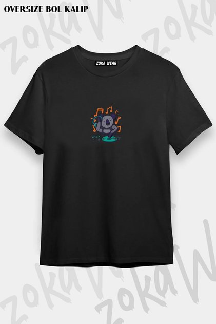 Unisex Oversize Molded Dj by Koala Design Printed Tshirt