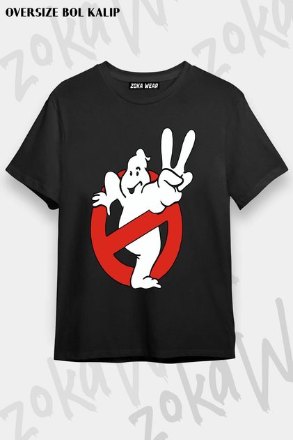 Unisex Oversize Ghostbusters Hunters Design Printed Tshirt