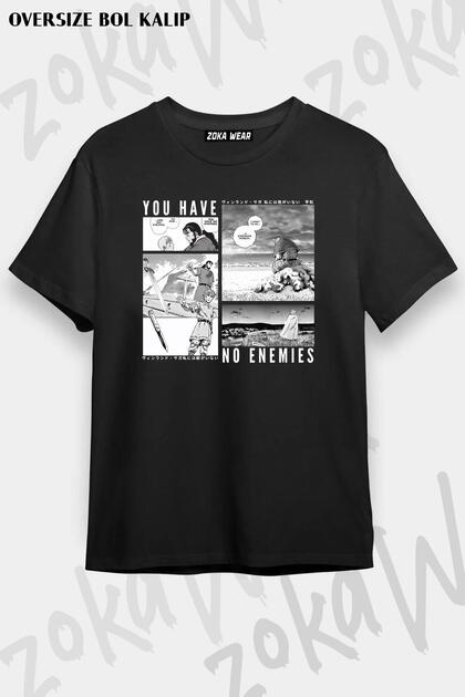 Unisex Oversize Vinland Saga You Have No Enemies Design Printed Tshirt