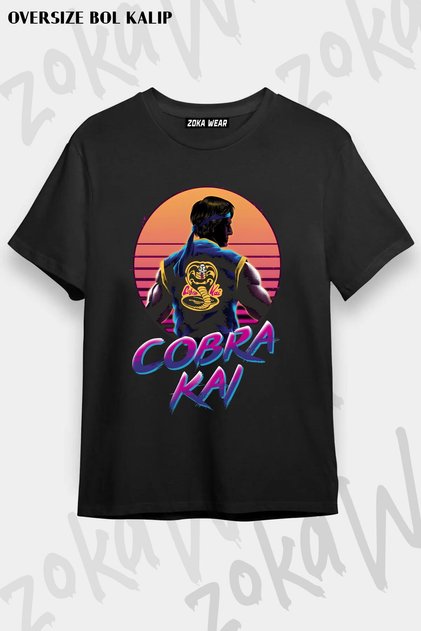 Unisex Oversize Fit Cobra Kai V2 Design Printed Tshirt