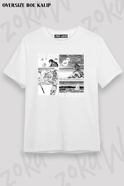 Vinland Saga - Unisex Oversize "You Have No Enemies" Printed Tshirt