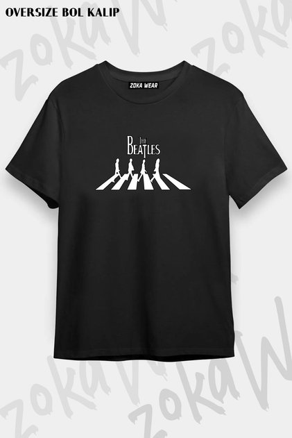 Unisex Oversize Fit the Beatles Design Printed Tshirt