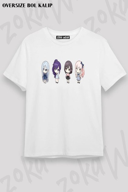 Unisex Oversize Fit Nightcord Horse Design Printed Tshirt
