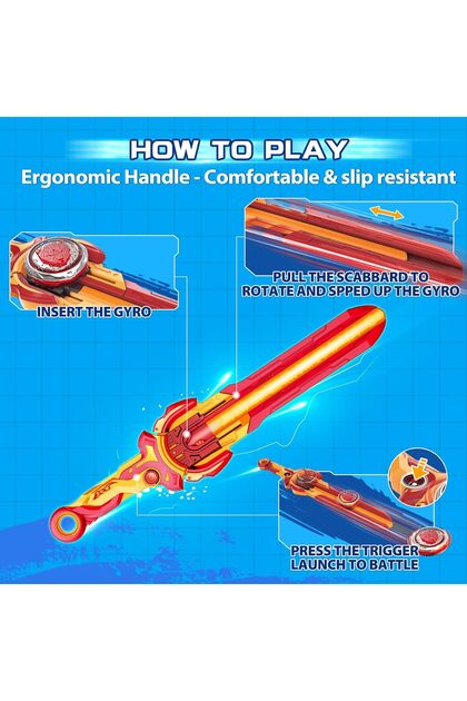 Feyza Oyuncak Infinity Nado Alevli Savaş Ayısı - Kılıç Fırlatıcı