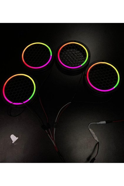 Pixel Ledli Kayar Led 20cm Hoparlör Kapak İçi Boş 4 Adet