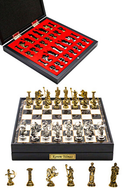 SKYLİNE CHESS New York Paslanmaz Çelik Satranç Takımı Sk Sku.104s