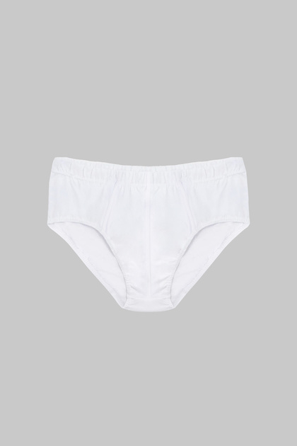 Men's White 100% Cotton Slip Underwear 6-Piece Premium Pack