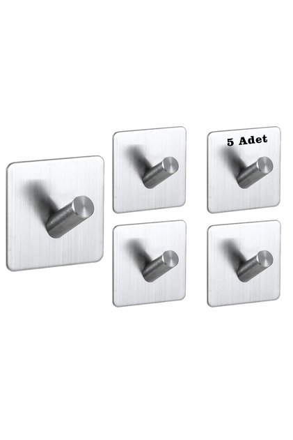 Self Adhesive Hanger Chrome 5 Pack