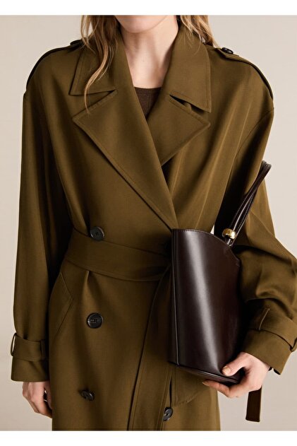 Oversize Long Lyocell Trench Coat