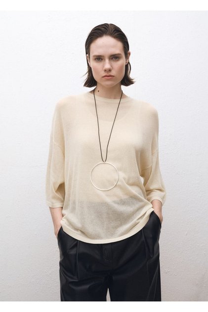 Kısa kollu oversize kazak