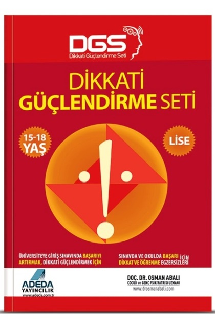 Adeda Yayınları Dikkati Güçlendirme Seti Lise 15-18 Yaş - Osman