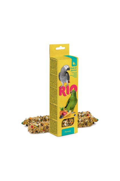 Sticks For Parrots With Fruit And Berries, 2 Pcs