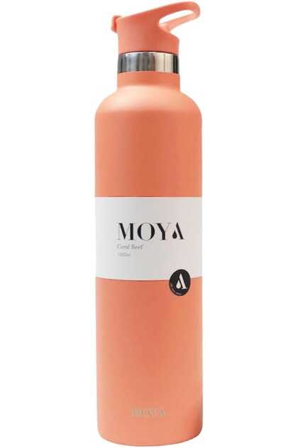 "Coral Reef" 1L Insulated Sustainable Water Bottle Coral