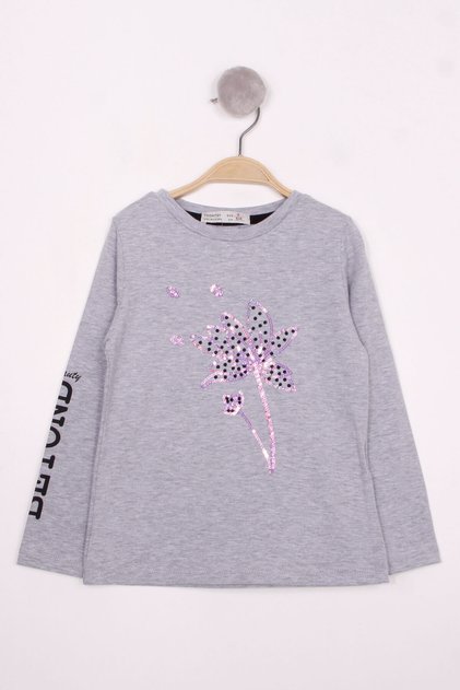 Girl's Floral Embroidered T-Shirt