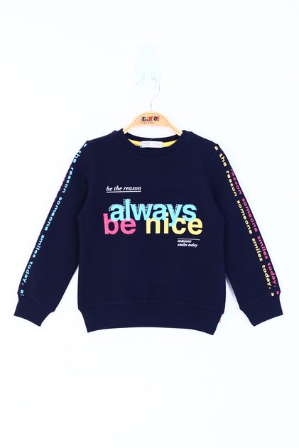 Kız Çocuk Always Baskılı Sweatshirt