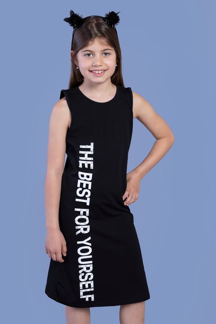 Girl's Pearl Detailed Printed Dress