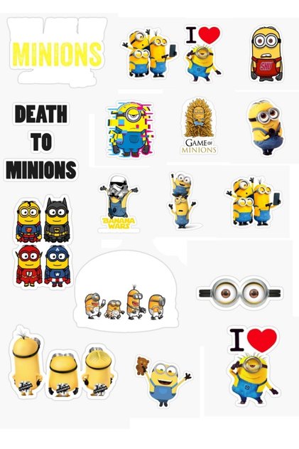 Minions - مجموعة ملصقات بتصميم خاص مكونة من 17 قطعة