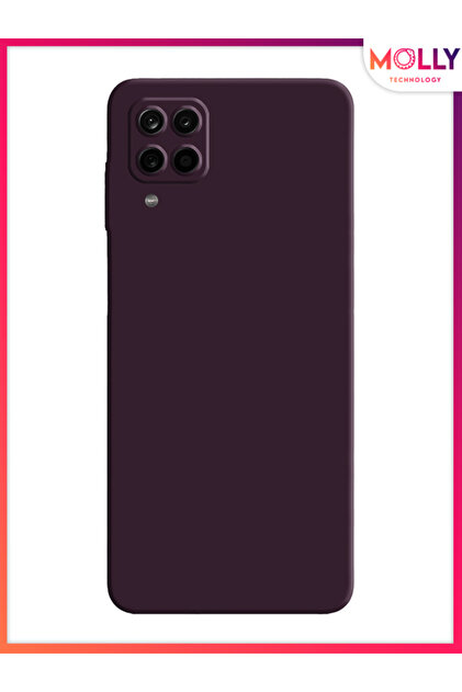 Samsung Galaxy A22 Için Derin Mor Liquid Içi Kadife Silikon Kılıf
