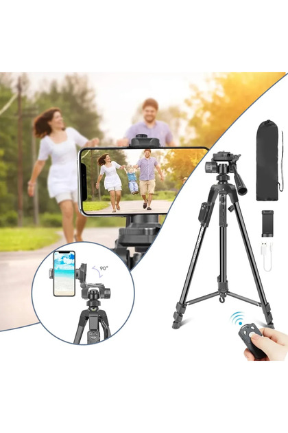Kumandalı Tripod 155 Kamera Telefon Tripod Profesyonel 1.5m Su Terazili Tripod