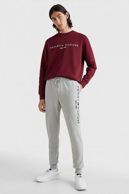 Tommy Logo Sweatpants Men's White Sweatpants Mw0Mw08388P01