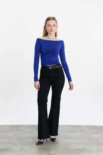 Pantalone sa širokim nogavicama - 12036 crne