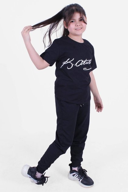 Ataturk-signature-flag Printed Unisexs Set