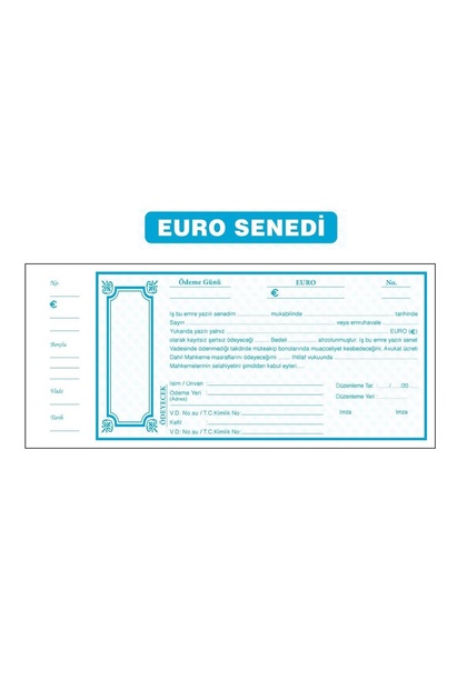 EURO Senet Karnesi (20 Yaprak)