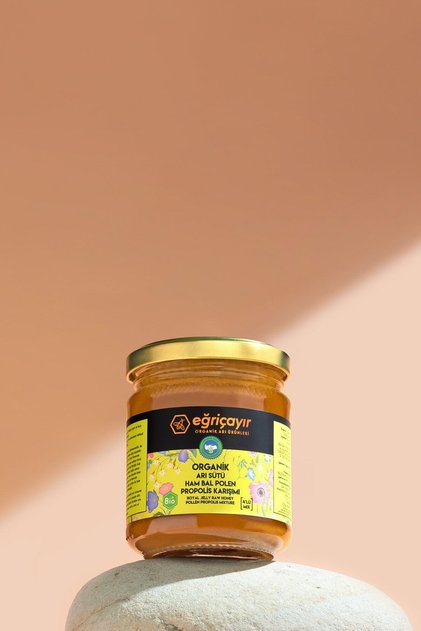 Organik Arı Sütü Bal Polen Propolis Karışımı 240 gr