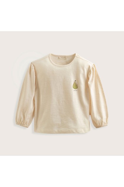 Tricou Pear cu mânecă lungă, Ecru