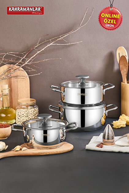 Kahramanlar Yağmur İndüksiyon Tabanlı 3'lü Tencere Seti - Fiyatı