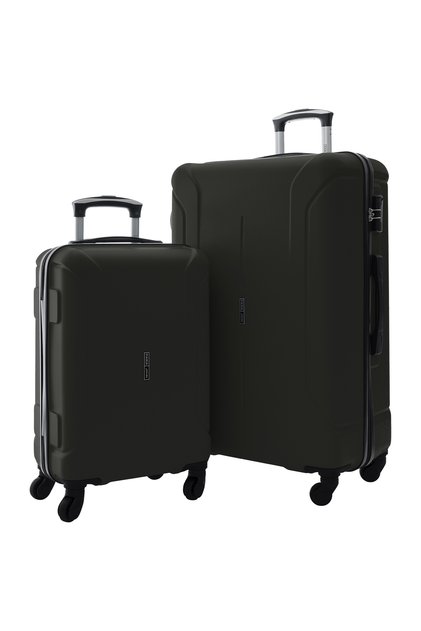 Hardside Travel Trolley Luggage 2 Pcs Set-GREY