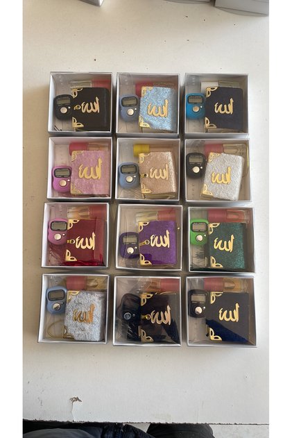 10 Pcs Hajj Umrah Set (Zikrimatik Miniuran & Essence) Mixed Colors
