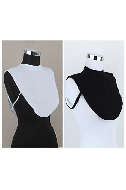 2 Pieces Black and White Hijab Neck Collar Bagel Neck Collar