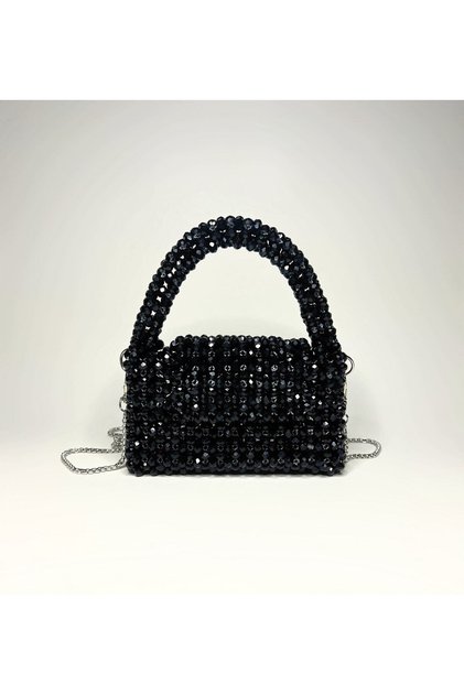 Geantă de mână și de umăr pentru femei, model Night Crystal Bead, cu design special