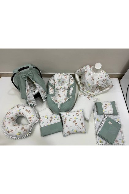 Çok Amaçlı Babynest , Puset Örtüsü , Alt Açma ve Battaniye, Nevresim Takımı 15'li Set Bebek Çeyizi