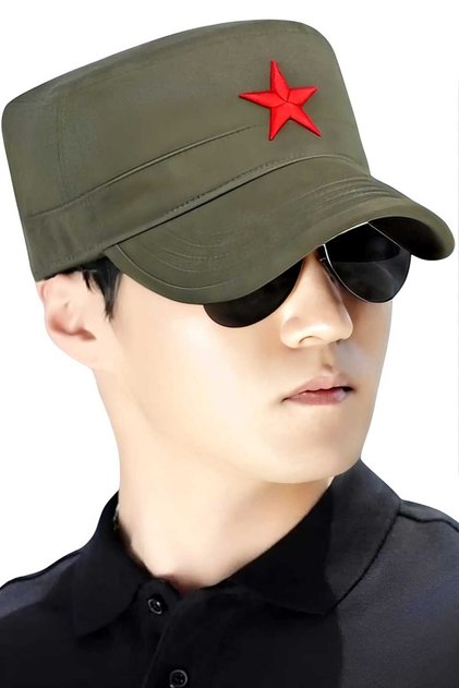 Unisex Castro Red Star Back Adjustable Hat