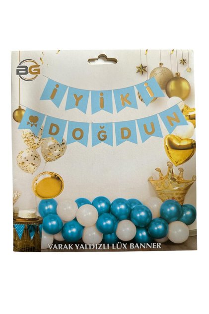 Luxury Foil Gilded Banner for Birthday