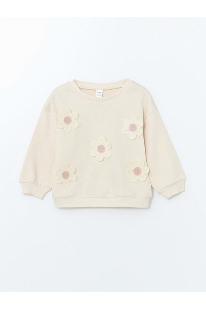 Lcw Kids Crew Neck Floral Baby Girl Sweatshirt