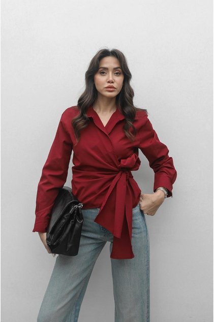 Burgundy Tie Shirt