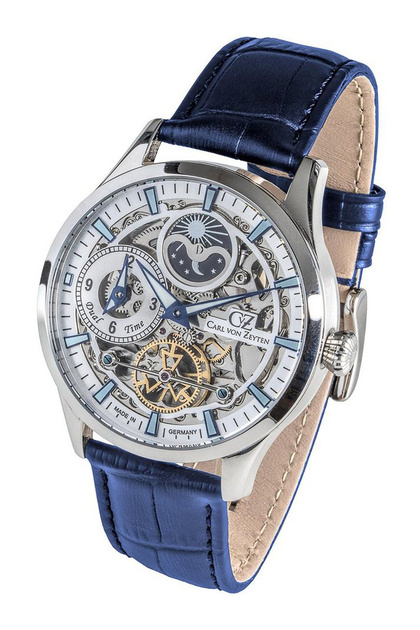 Ανδρικό ρολόι Carl Von Zeyten CVZ0063SLS, Automatic, 44mm, 10ATM