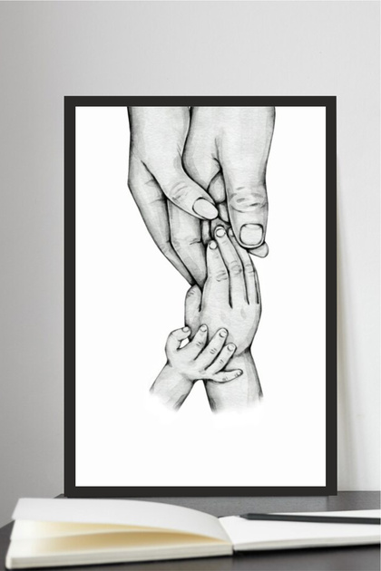 Home Yazılı Ahşap Mdf Çerçeve Görünümlü Mdf Tablo
