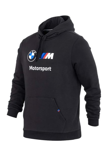624162-01 BMW MMS ESS Hoodie FT Erkek Kapüşonlu Sweatshirt SİYAH