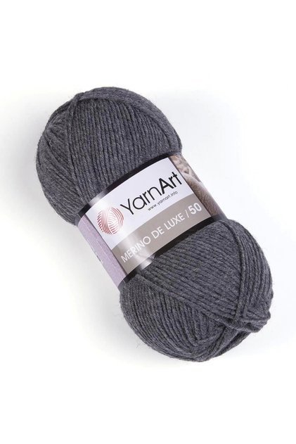 MERINO DE LUXE 50 - حبل محبوك يدويًا رمادي-179