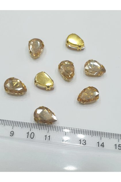 Cased Stone - Damla Gold 10*14mm (50Ad)